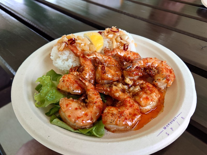 HARRY'S Shrimp Truck /ハリーズのガーリックシュリンプ。ガーリック聞いててうまい。